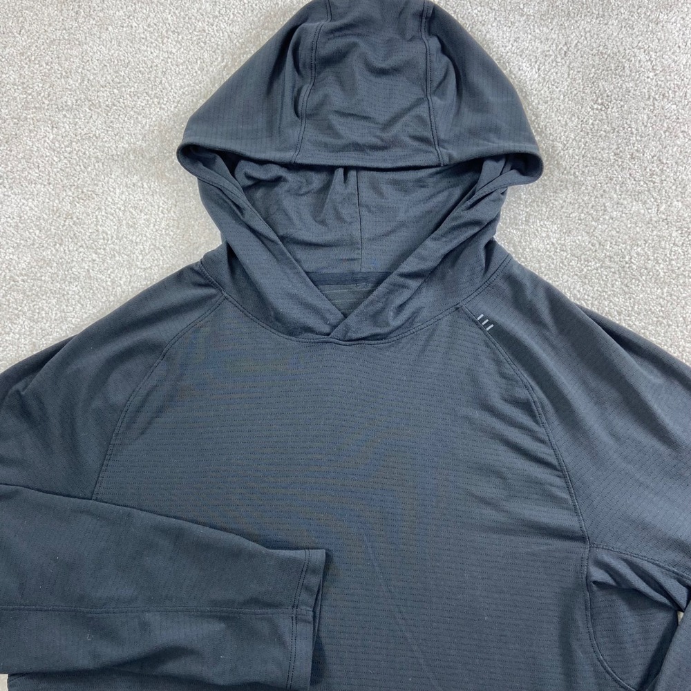 Lululemon License To Train Hoodie Mens L Black Long Sleeve Performance Shirt